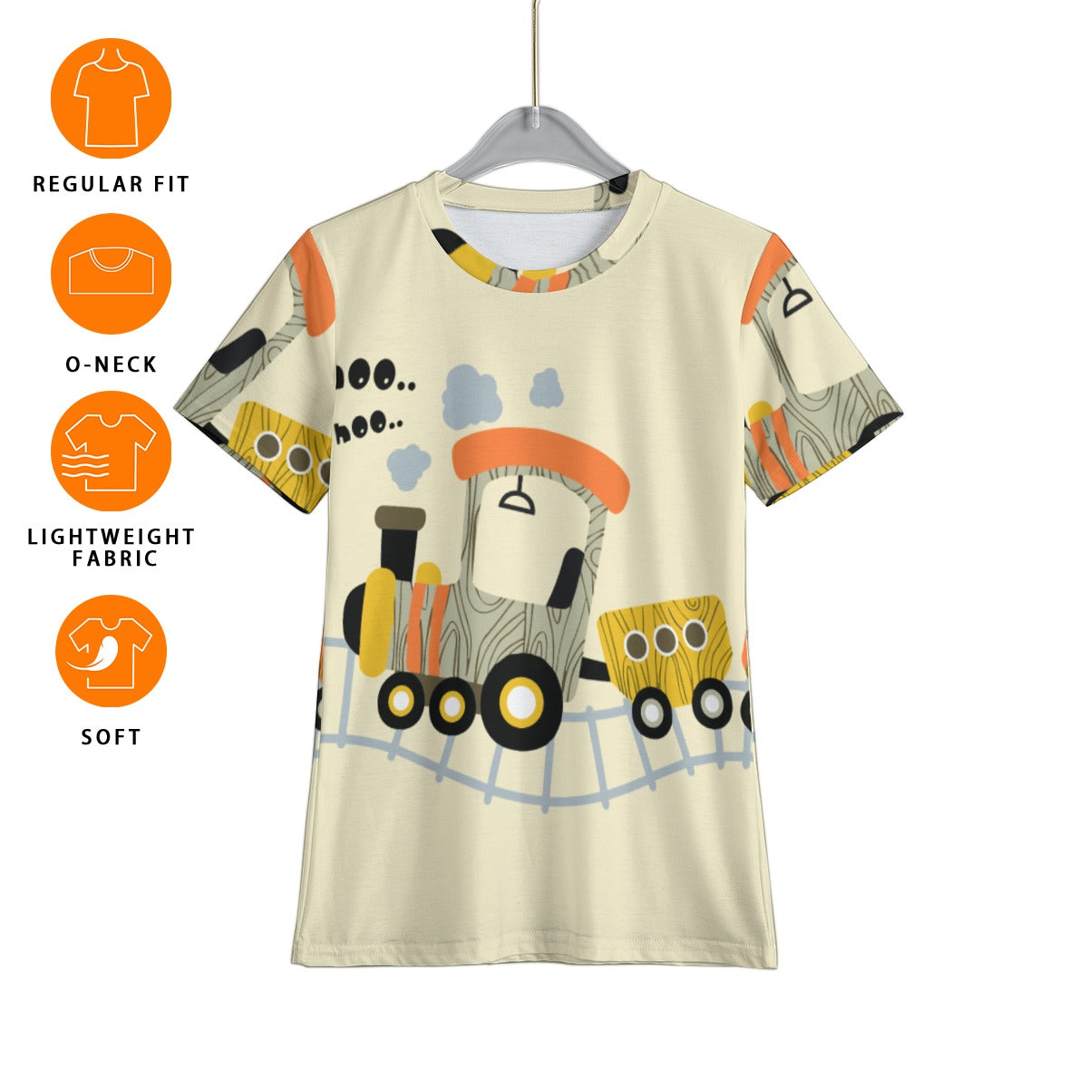 Grafica Kids Train Print Kid's T-Shirt