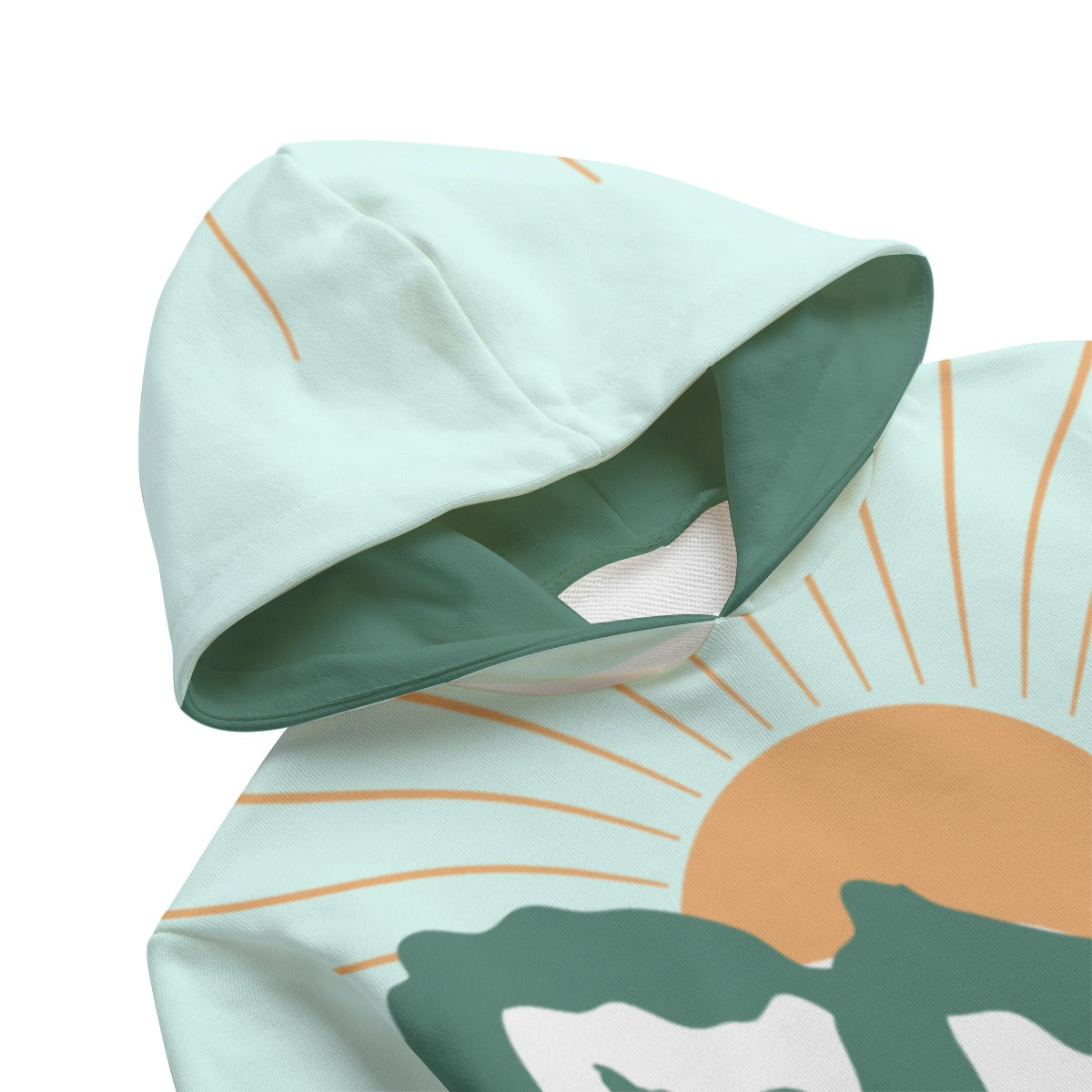 Grafica Kids Mountain Print Kid's Pullover Hoodie | 310GSM Cotton