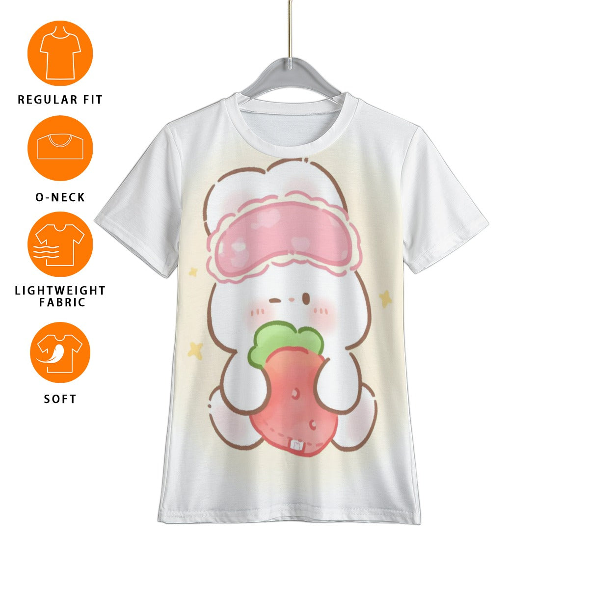 Grafica Kids Strawberry Bunny Print Kid's T-Shirt