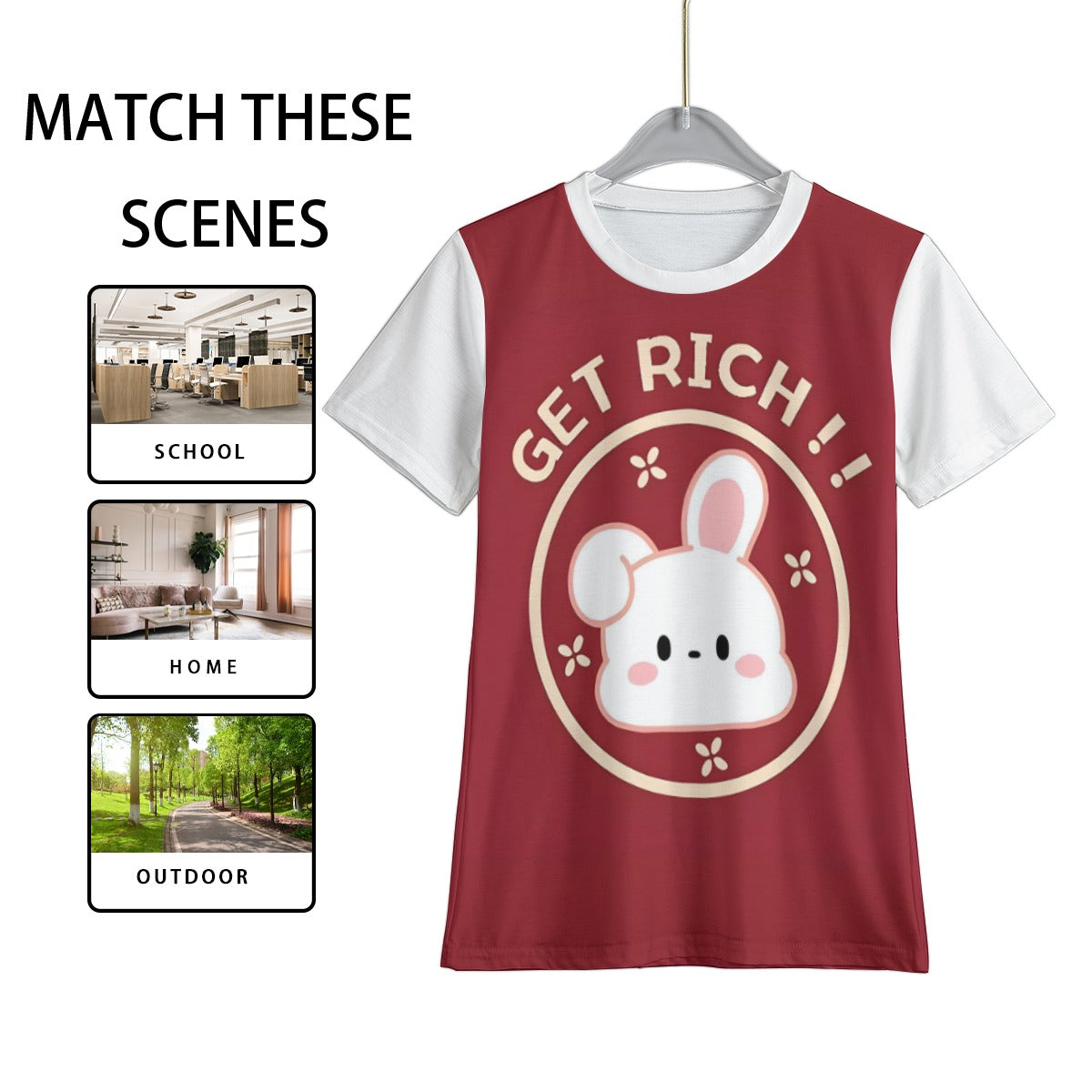Grafica Kid's Get Rich Print Kid's T-Shirt