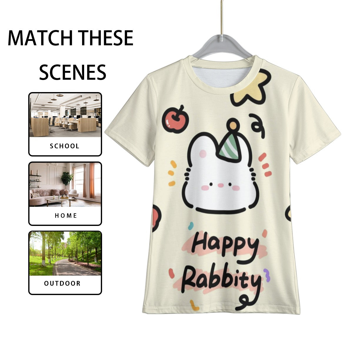 Grafica Kids Rabbity Print Kid's T-Shirt