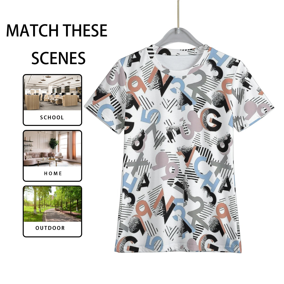 Grafica Kids Alpha Numeral Print Kid's T-Shirt