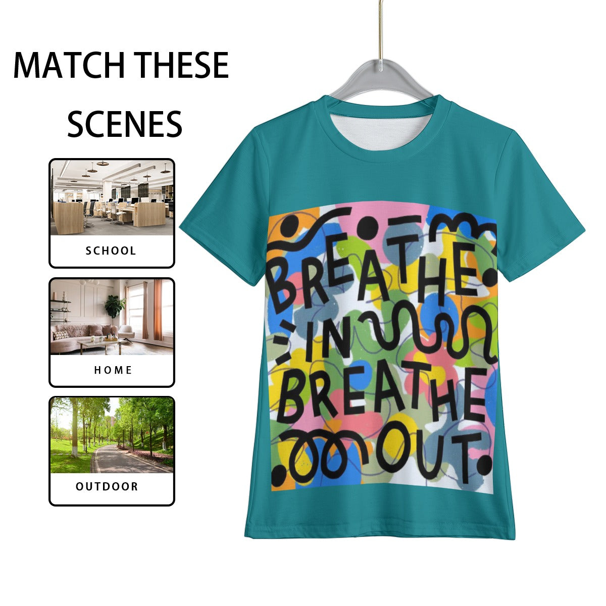 Grafica Kids Breathe Print Kid's T-Shirt
