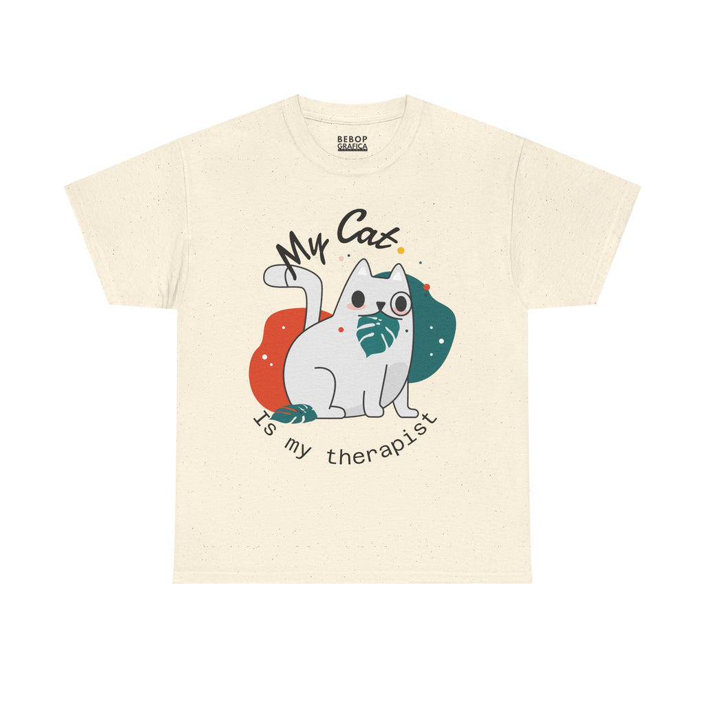 Cute Cat Therapist Tee, Funny Cat Lover Shirt, Gift for Cat Owners, Unisex Cotton Tee, Animal Therapy Apparel