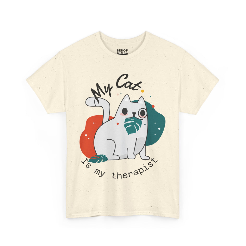 Cute Cat Therapist Tee, Funny Cat Lover Shirt, Gift for Cat Owners, Unisex Cotton Tee, Animal Therapy Apparel