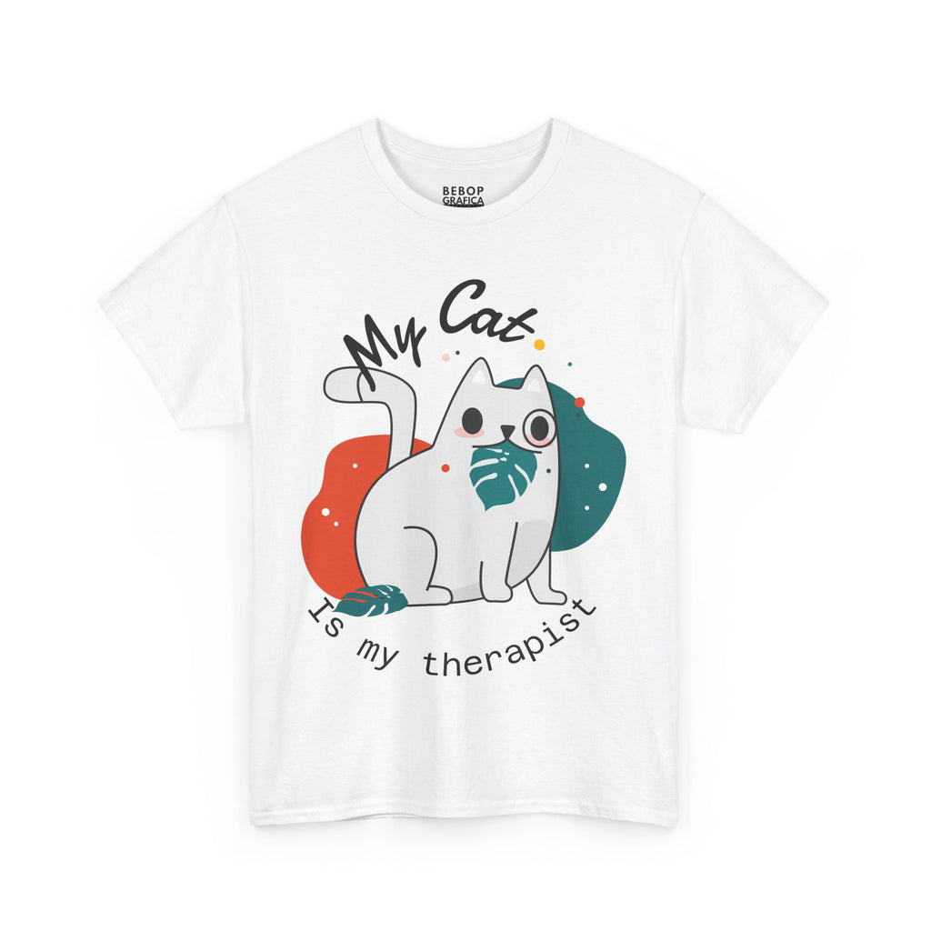 Cute Cat Therapist Tee, Funny Cat Lover Shirt, Gift for Cat Owners, Unisex Cotton Tee, Animal Therapy Apparel