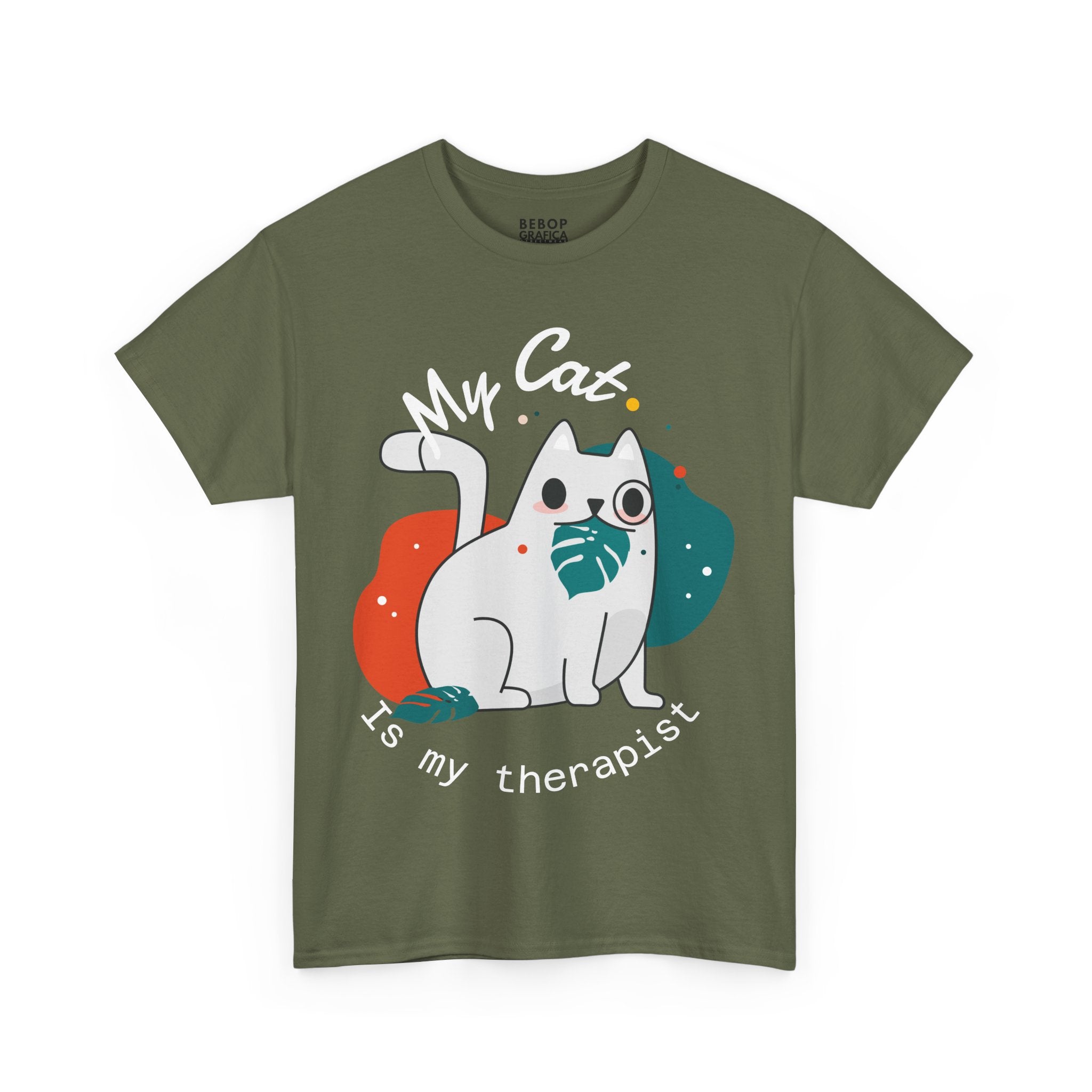Cute Cat Therapist Tee, Funny Cat Lover Shirt, Gift for Cat Owners, Unisex Cotton Tee, Animal Therapy Apparel