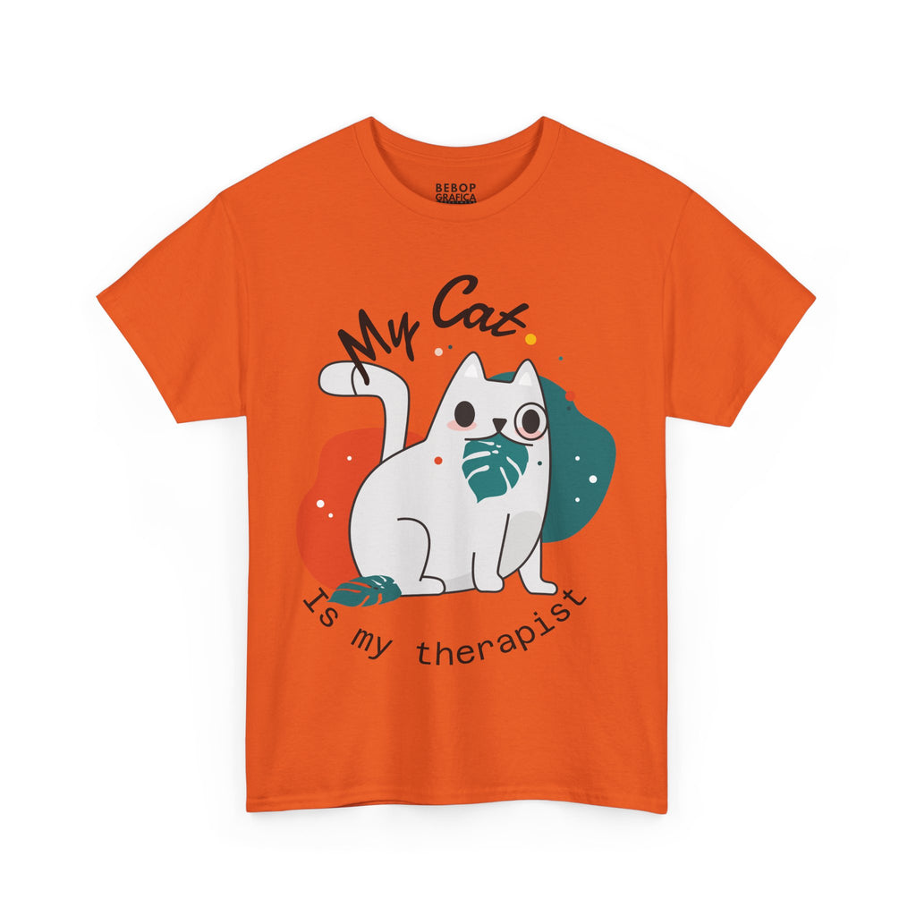 Cute Cat Therapist Tee, Funny Cat Lover Shirt, Gift for Cat Owners, Unisex Cotton Tee, Animal Therapy Apparel