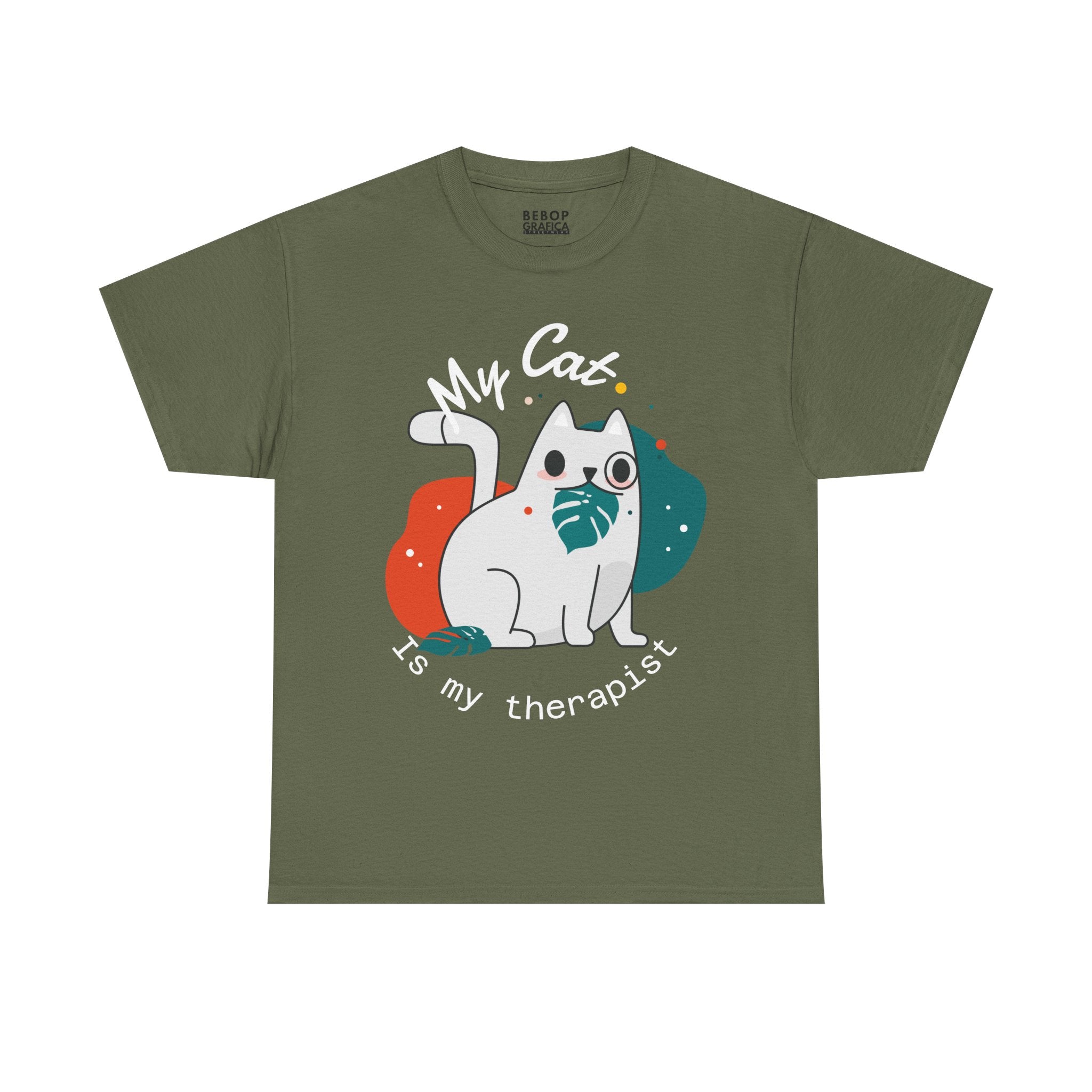 Cute Cat Therapist Tee, Funny Cat Lover Shirt, Gift for Cat Owners, Unisex Cotton Tee, Animal Therapy Apparel