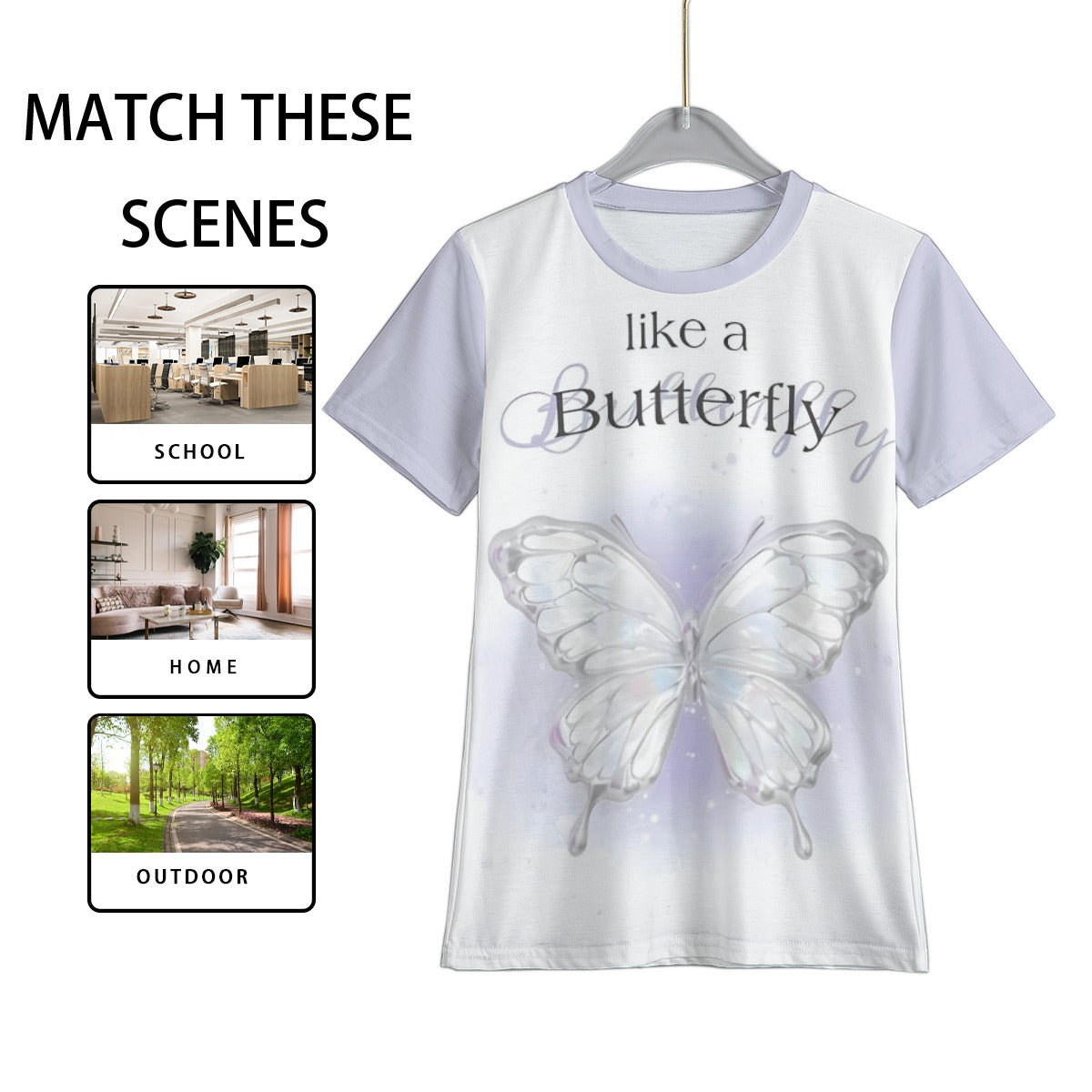 Grafica Kids Butterfly Print Kid's T-Shirt