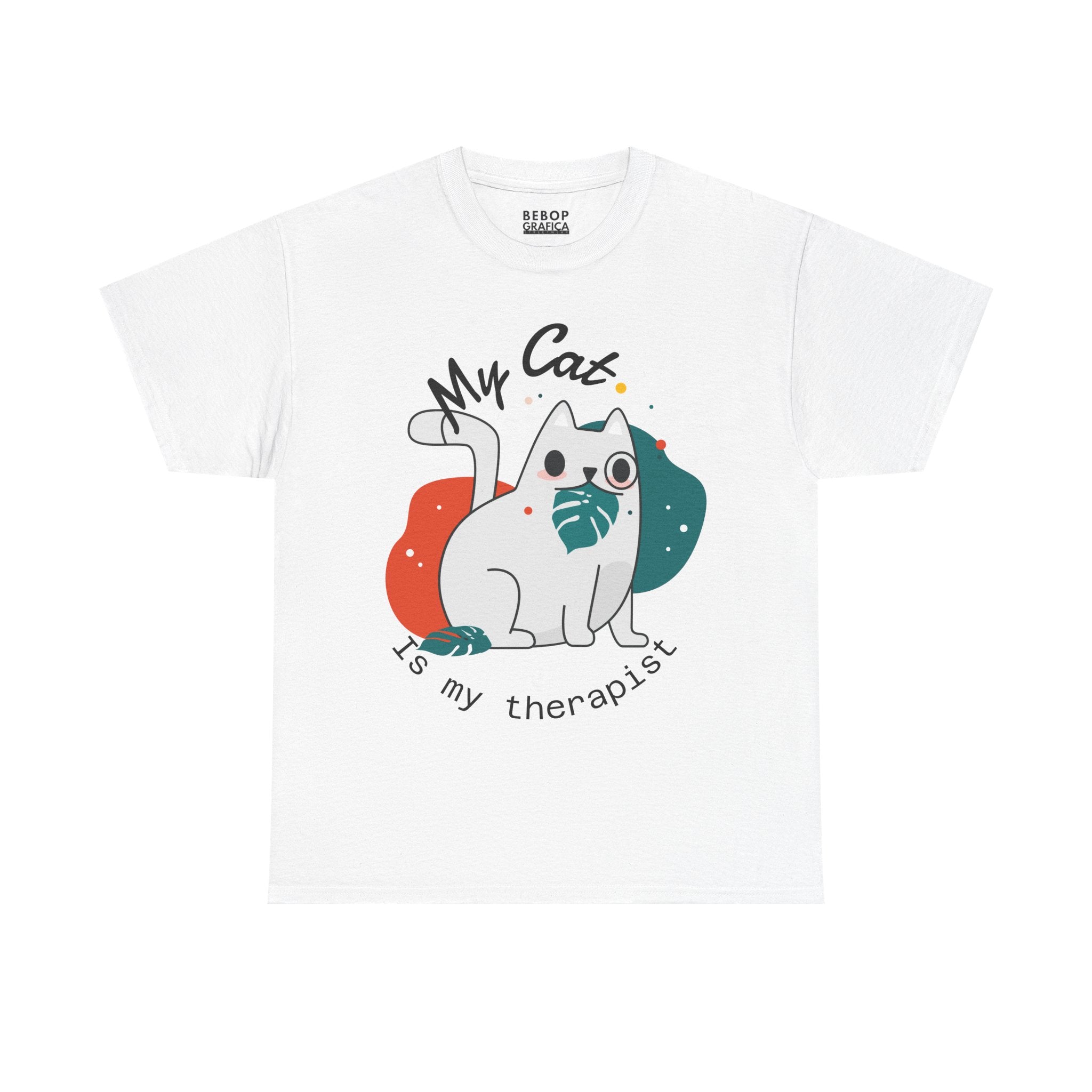 Cute Cat Therapist Tee, Funny Cat Lover Shirt, Gift for Cat Owners, Unisex Cotton Tee, Animal Therapy Apparel