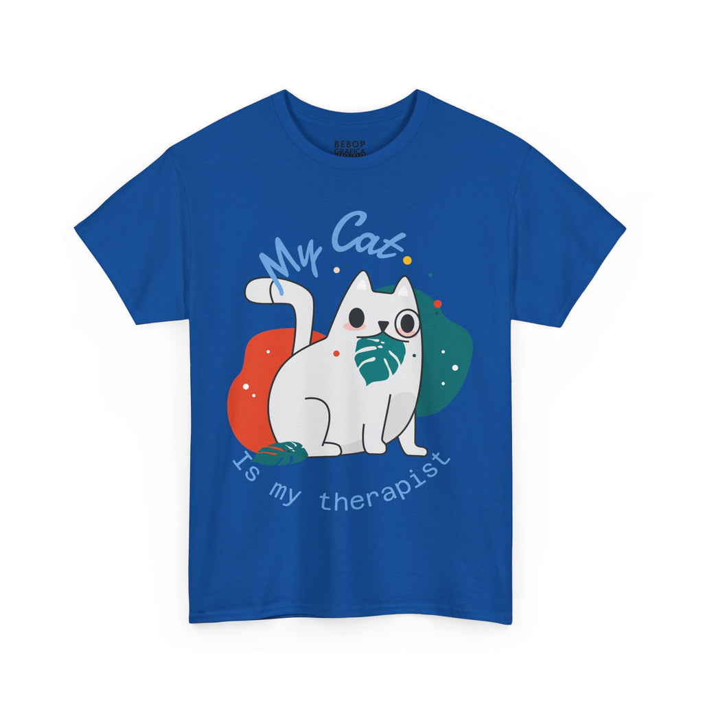 Cute Cat Therapist Tee, Funny Cat Lover Shirt, Gift for Cat Owners, Unisex Cotton Tee, Animal Therapy Apparel