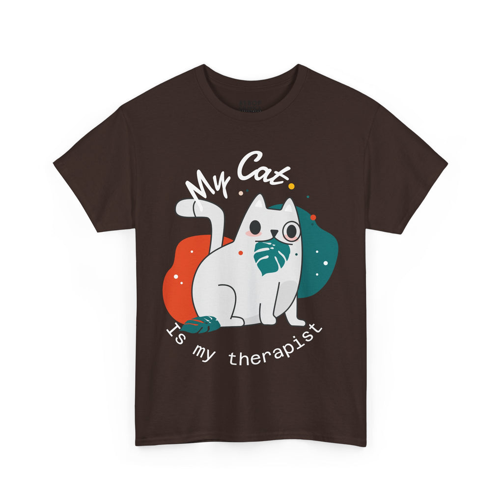 Cute Cat Therapist Tee, Funny Cat Lover Shirt, Gift for Cat Owners, Unisex Cotton Tee, Animal Therapy Apparel